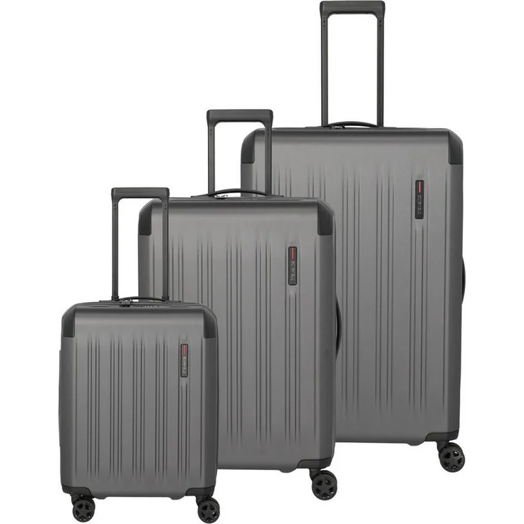 travelite Trolleyset DYNAMIIC S+/M/L, 3-teiliges Hartschalen-Koffer-Set mit ABS, Volumenerweiterung, 4 Rollen, verschiedene Farben