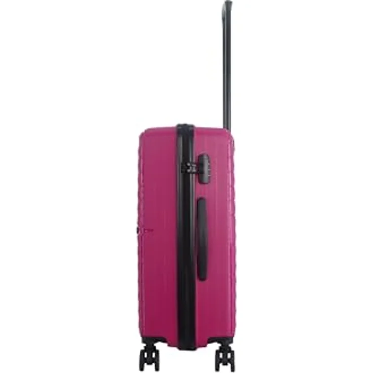 SAXOLINE Reisekoffer Fiesta M, fuchsia, 65,5 x 42 x 26 cm, 72 l, 3,4 kg, robuste Hülle, 360-Grad-Schwenkräder, verstellbarer Teleskopgriff – Bild 3