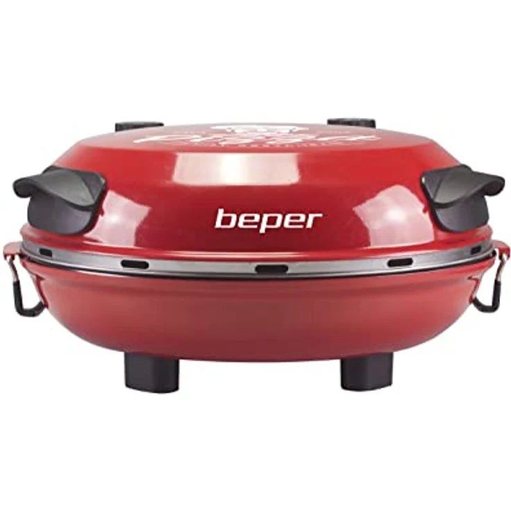 BEPER P101CUD300 Pizzaofen mit Herausnehmbarer Feuerfestplatte - Pizzaofen Elektrisch mit 5 Kochstufen und Zeitschaltuh – Bild 2
