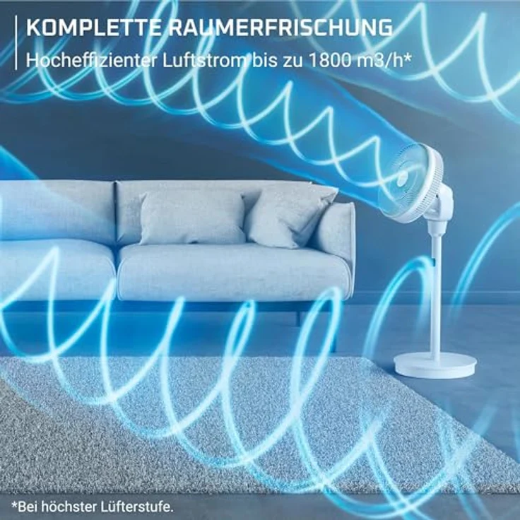 Rowenta Turbo Silence Compact 3D Nomad QV5050F0, leistungsstarker und geräuscharmer Ventilator mit externer Akku-Kompatibilität, kompakt und mobil – Bild 2