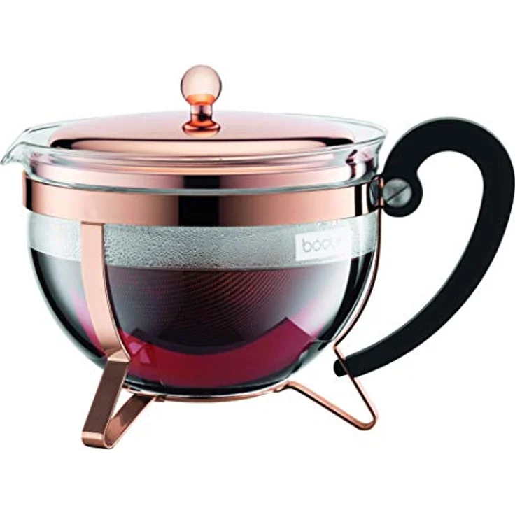 Bodum CHAMBORD Teebereiter (Edelstahlfilter, Edelstahldeckel, 1,3 liters) kupfer – Bild 2
