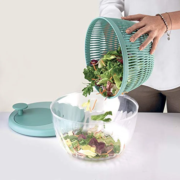 Guzzini - Kitchen Active Design, SPIN&STORE Salatschlüder mit Deckel - Olivgrün, Ø26 x h19 cm | 4000 cc - 170900175 – Bild 4