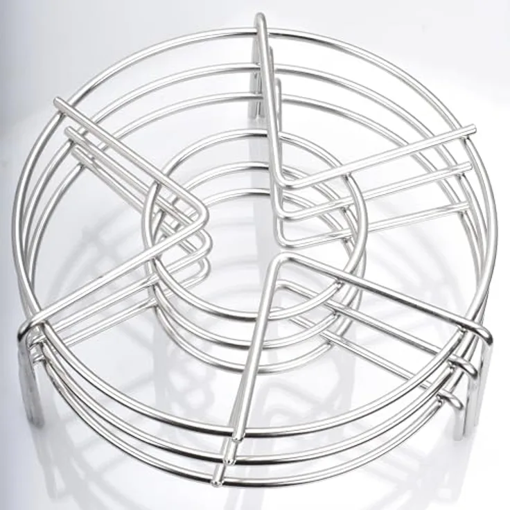 Alele Dampfuntersetzer Edelstahl Dampfgarer Dampfgarer Dampfgarer Ständer für Sofort-Topf Schnellkochtopf Lebensmittelheizung 3 Stück Steam Rack 7 Inch