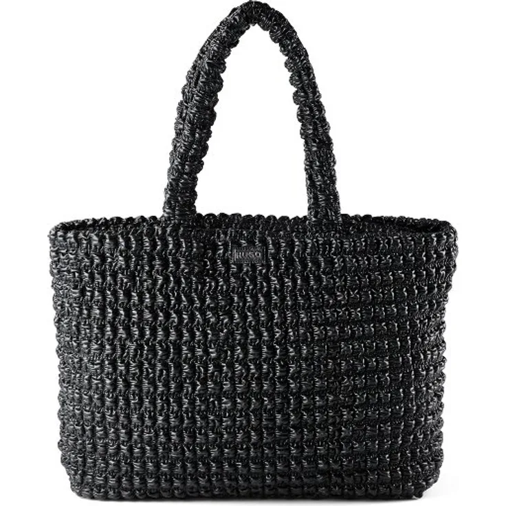 Hugo Mhati Shopper Tasche, 45 cm mit Laptopfach, schwarz, aus 100% Polyurethan