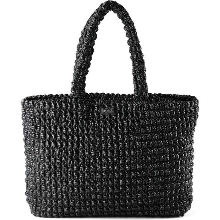Hugo Mhati Shopper Tasche, 45 cm mit Laptopfach, schwarz, aus 100% Polyurethan