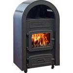 Wamsler Werkstattofen KAMINO 109-6, Heizkörper, Schwarz - Gusseisen, für Holz und Braunkohle, 6 kW