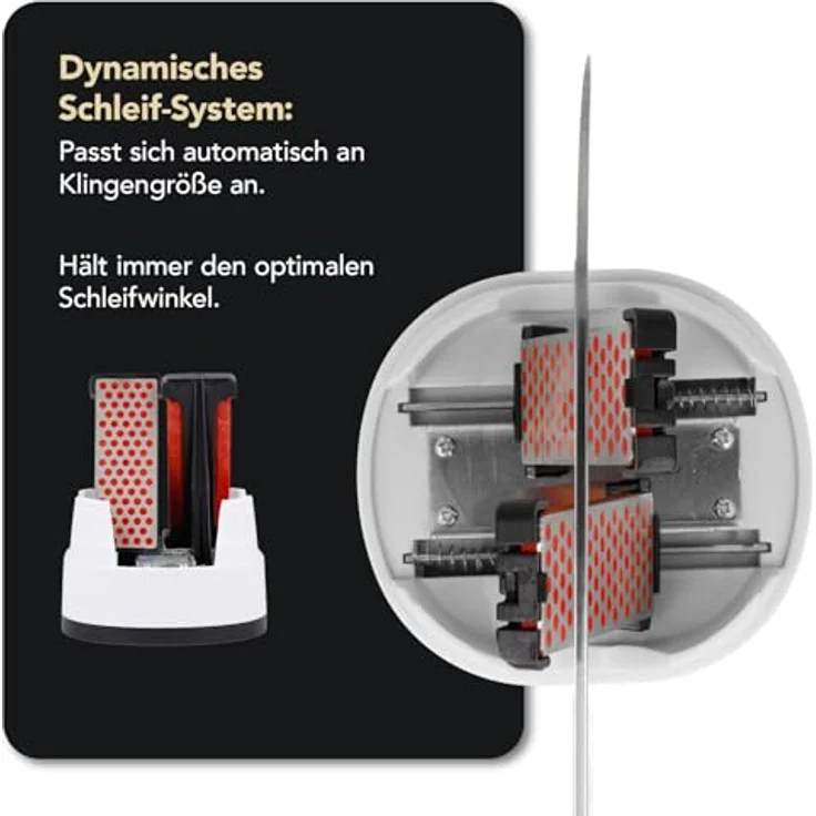 DMT SIMPLE-Sharp, Messerschärfer für Küchen- und Outdoormesser, Weiss, mit feiner Diamant-Körnung und geführtem Schärfen – Bild 3
