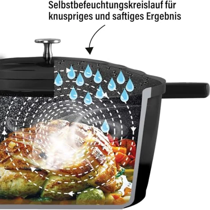 STONELINE Minibräter 20 cm, mit Aluguss-Deckel, schwarz – Bild 7