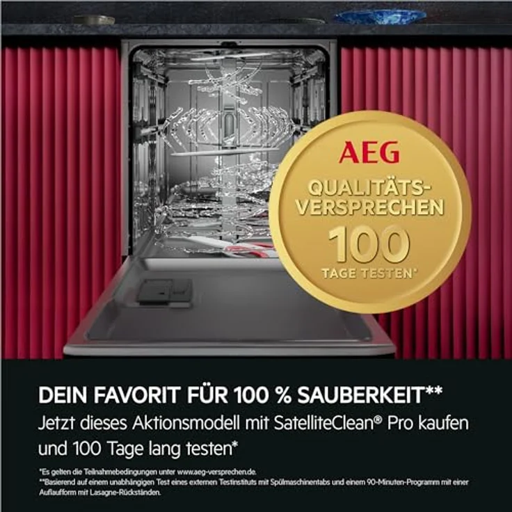 AEG GT9200X2SCM Serie 9000, teilintegrierter 60cm Einbaugeschirrspüler mit AEG App und Besteckschublade, Energieeffizienzklasse A – Bild 2