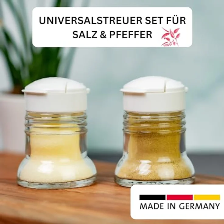 Westmark Salz- und Pfefferstreuer-Set mit Klappdeckel, 2-tlg., Fassungsvermögen je 40 ml, Glas-Kunststoff, Paris-Snap, Transparent-Weiß, 63052270 – Bild 3