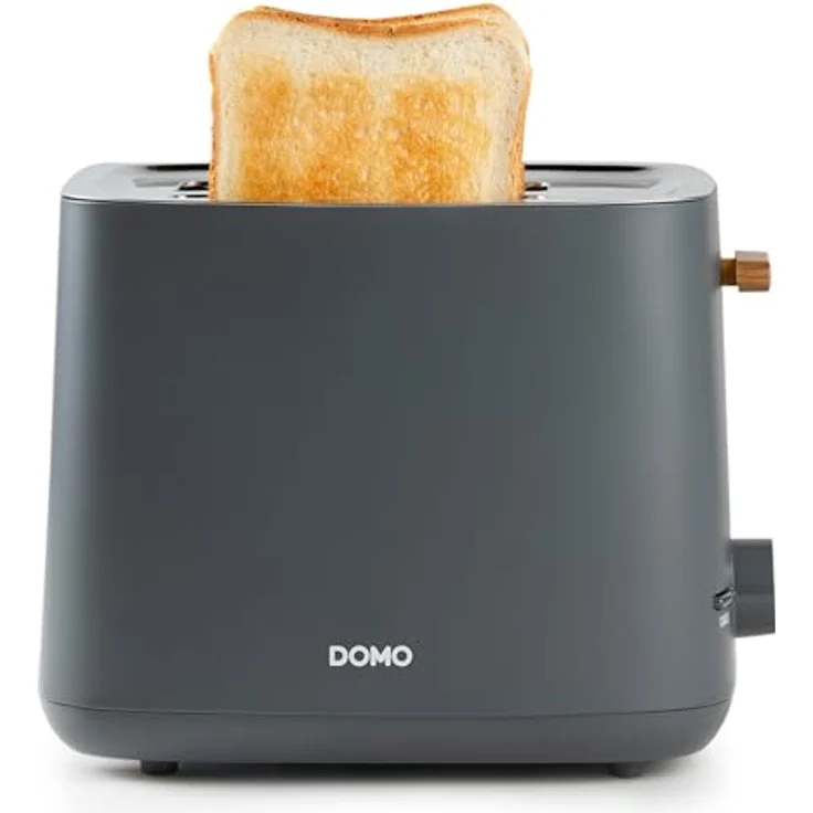 DOMO DO965T Toaster 'Wood You' - für 2 Toasts - matt - grau – Bild 3