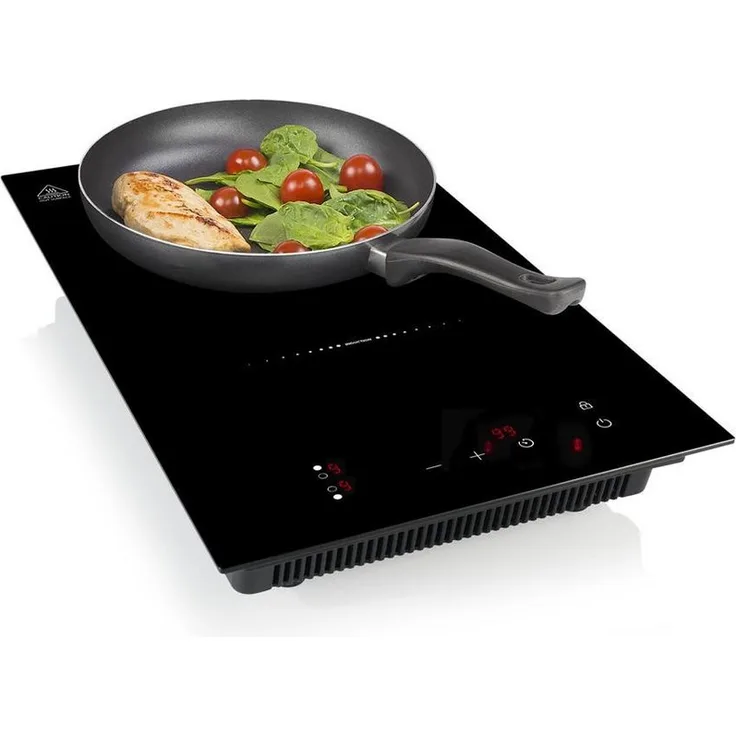 PRINCESS 303015 Doppel-Induktionskochplatte, vertikales Einbau- oder Standgerät mit 3300 W, Touchscreen und Sicherheitsfunktionen