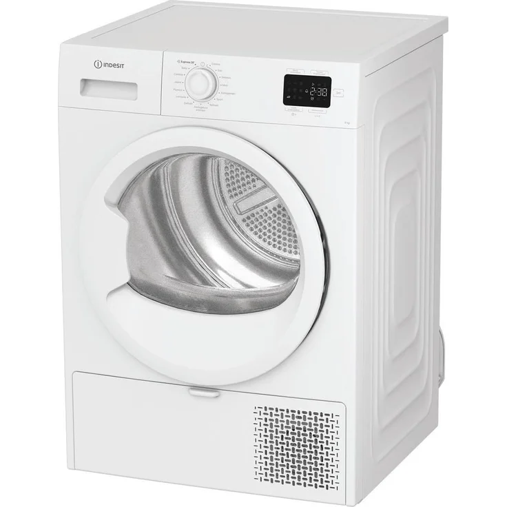Indesit C YD 92D WW IT, Wärmepumpen-Wäschetrockner mit 9 kg Kapazität, Frontlader, Weiß, Startzeitvorwahl, Kindersicherung