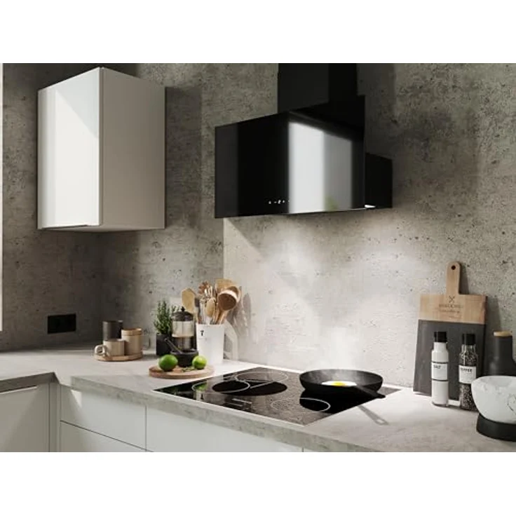 Respekta Lio Kopffreie Dunstabzugshaube 60 cm Schwarz/Effizienter Luftstrom 325,8 m³/h/Led-Beleuchtung – Bild 5
