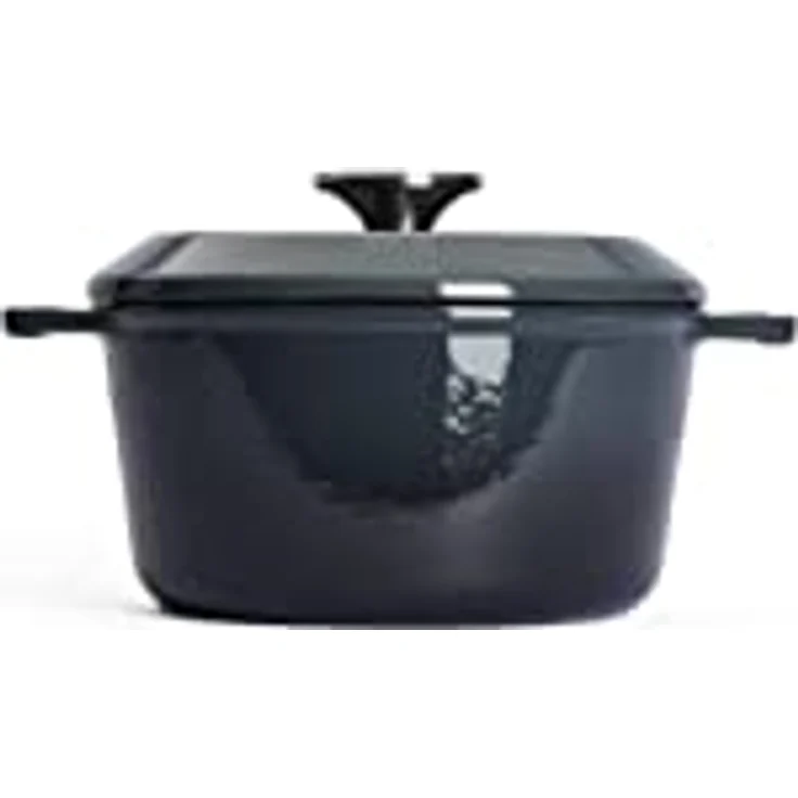 Woll Iron Gusstopf mit Deckel und Silikongriffen - Induktiv -, Ø 18 cm, 9 cm hoch, 1,8l - Geeignet für alle Herdarten, Eisenguss, backofenfest bis zu 250°, grau – Bild 5