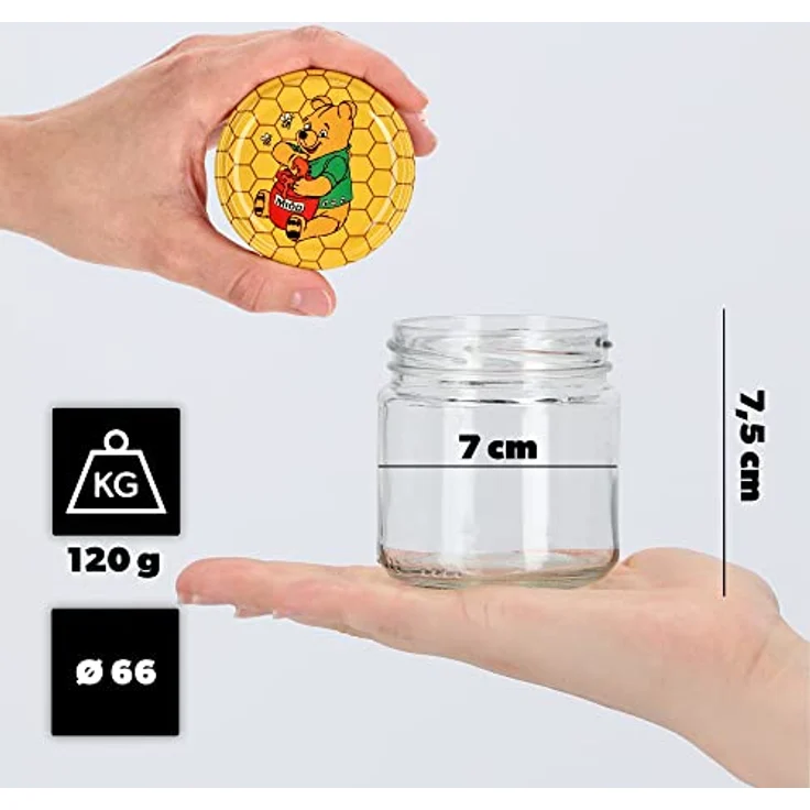 KADAX 10er Set Einmachgläser 200ml TO66, luftdicht, hitzebeständig und spülmaschinenfest, ideal für Marmelade und Pesto – Bild 2