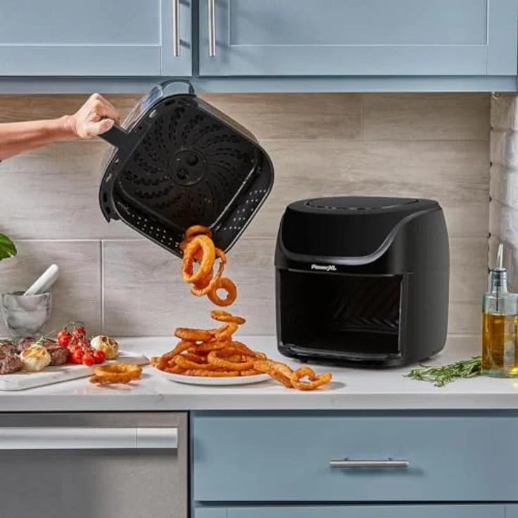 PowerXL Vortex PRO AirFryer XL - 8L, Heißluftfritteuse mit Sichtfenster und Touchscreen, 10 Programme, 1350W, Anti-Haftbeschichtung – Bild 5