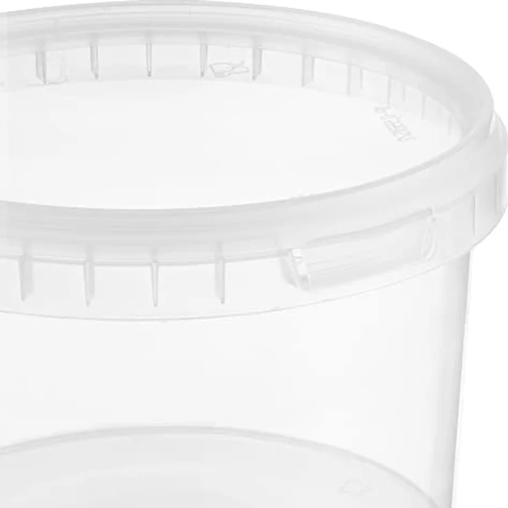 BenBow Eimer mit Deckel 0,5l transparent 5X 0,5 Liter - lebensmittelecht, stabil, luftdicht - auslaufsicher, geruchsneutral - Aufbewahrungsbehälter aus Kunststoff - leer – Bild 5