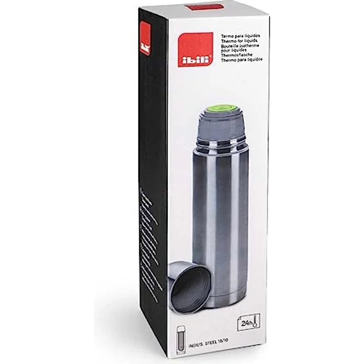 Ibili Thermoskanne 750 ml aus Edelstahl, silber, 30 x 9 x 9 cm – Bild 9