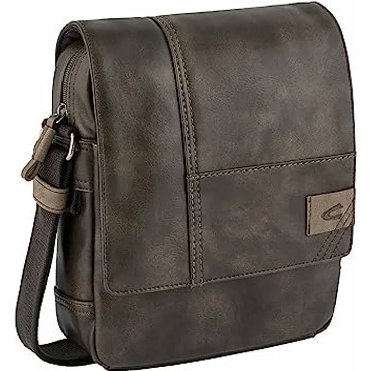 camel active Laos Umhängetasche, 20 cm, braun, 100% Kunstleder, 27.5 x 4.5 cm