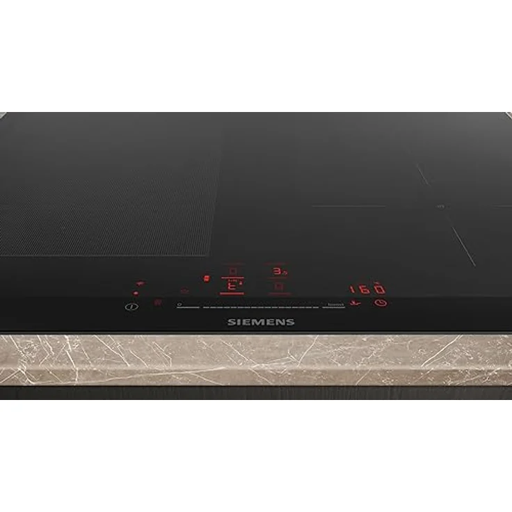 Siemens EX675HEC1E iQ700, Smartes Induktionskochfeld, 60 cm, Schwarz, Mit Rahmen aufliegend, varioInduktion, TouchSlider, Bratensensor Pro - Braten ohne Anbrenngefahr – Bild 2