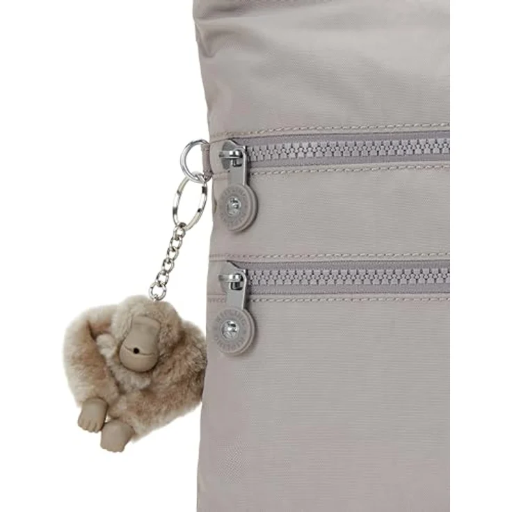 Kipling Classics Basic Alvar, Damen Umhängetasche mit zwei Hauptfächern, 33 cm, Grau – Bild 4