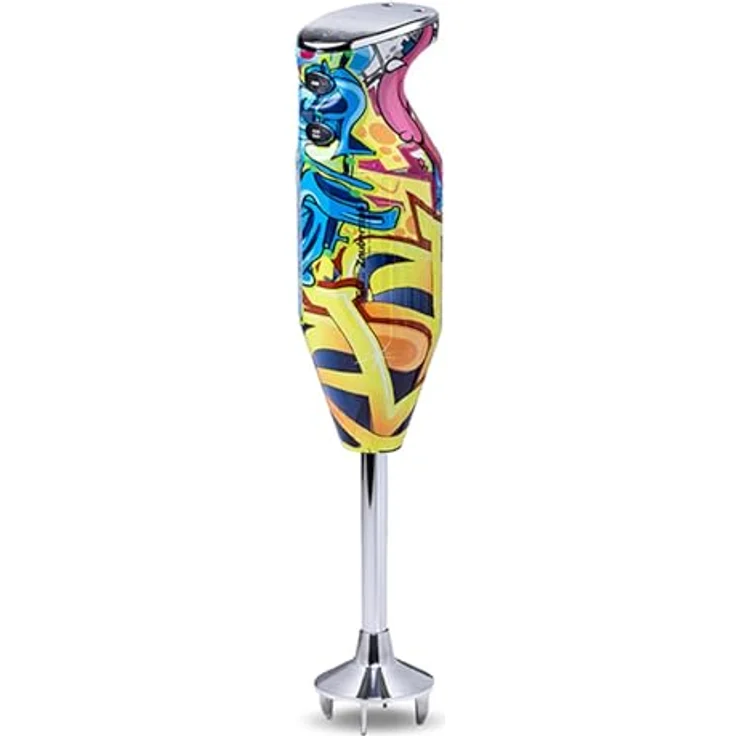 ESGE Zauberstab 91003 Design Edition Pop-Art – Stabmixer mit 200W AC-Motor, 2-stufig, 17.000 U/min, Zubehörset und 160 cm Kabel – Bild 1