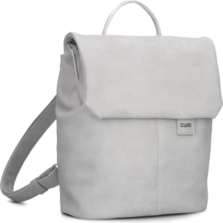 Zwei Mademoiselle.M City Rucksack, 29 cm, weiss, 100% Polyurethan, 24 cm x 13 cm – Bild 1