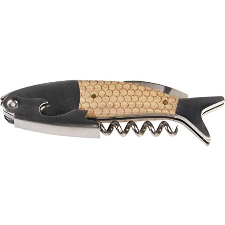 Fisch förmiger Korkenzieher/Kellnermesser/Flaschenöffner im Retro Stil – Bild 2
