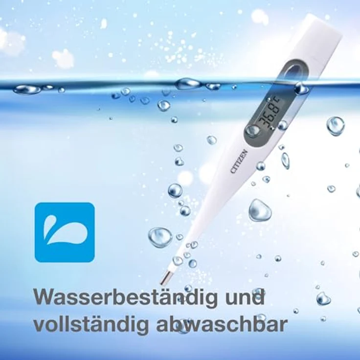 Citizen CTA303, Antibakterielles, wasserfestes digitales Thermometer mit Fieberalarm, für oral, Achselhöhle und rektal, präzise Messung für Erwachsene, Kinder und Babys – Bild 4