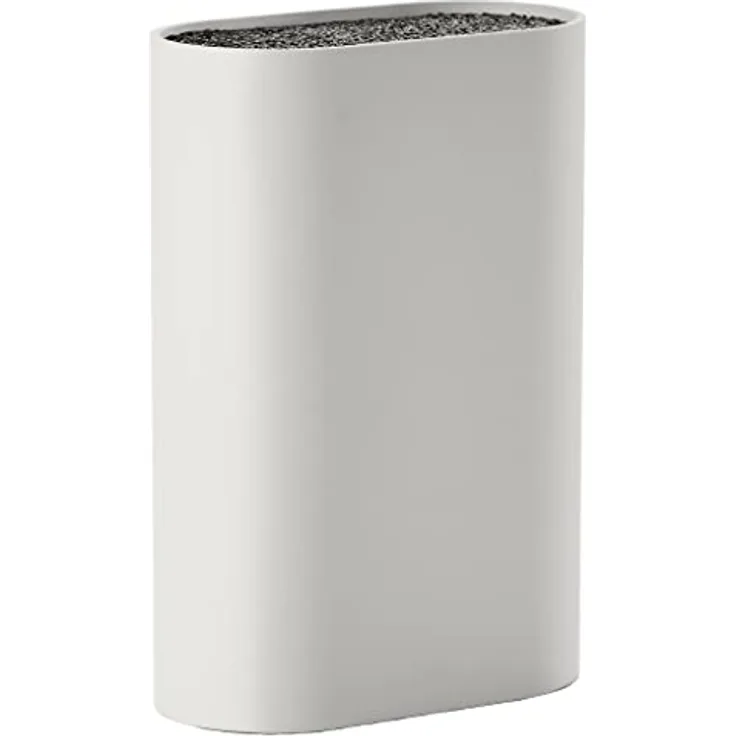 Zone Denmark Singles Messerblock ohne Messer, Knife Block, Messerhalter, Aufbewahrung für alle Messer, Flexibler Einsatz für verschiedene Messer, 17 x 9 cm, Höhe 24 cm, Warm Grey (Grau)