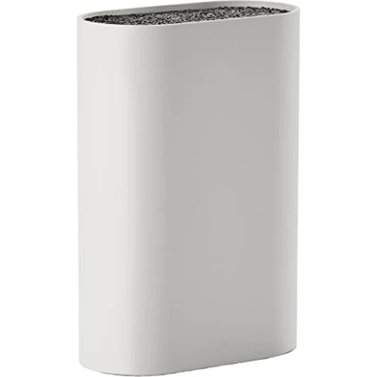 Zone Denmark Singles Messerblock ohne Messer, Knife Block, Messerhalter, Aufbewahrung für alle Messer, Flexibler Einsatz für verschiedene Messer, 17 x 9 cm, Höhe 24 cm, Warm Grey (Grau) – Bild 1