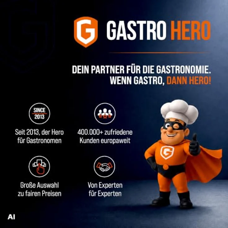 GastroHero Kühlschrank ECO 650 GN 2/1, 605 Liter Volumen, Edelstahl, abschließbar, 3 höhenverstellbare Böden, Touchscreen-Steuerung, Energieklasse A – Bild 9