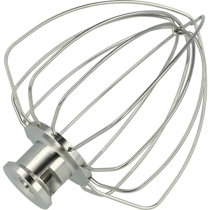 vhbw Schneebesen Ersatz für KitchenAid 5KSM5THWWSS, Edelstahl, 6 Drähte, ideal zum Schlagen von Sahne und Teig, silber