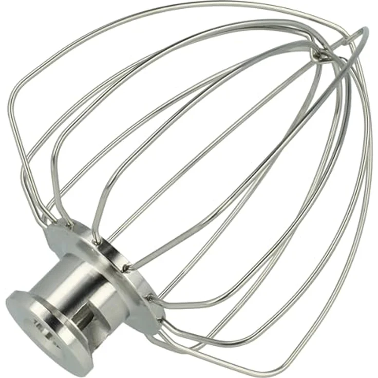 vhbw Schneebesen Ersatz für KitchenAid 5KSM5THWWSS, Edelstahl, 6 Drähte, ideal zum Schlagen von Sahne und Teig, silber – Bild 1