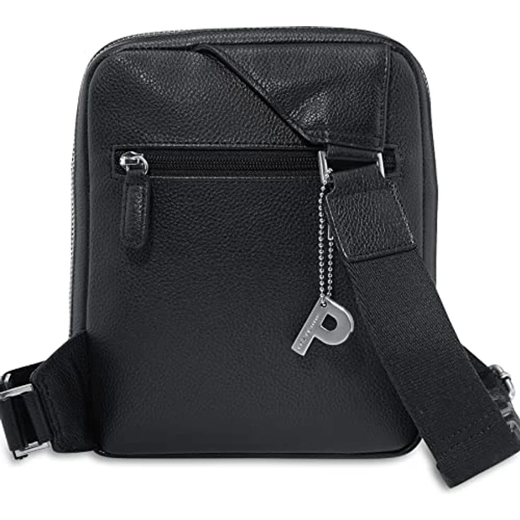 Picard Sling Bag Milano 8292, hochwertige Umhängetasche aus genarbtem Rindleder, schwarz, ideal für den Alltag – Bild 2