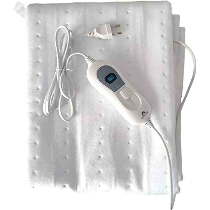 Mobiclinic, Wärmeunterbett, Für Einzelbetten, 150 x 80 cm, Europäische Marke, Waschbar, Heizdecke mit 3 Temperaturstufen, Elektrische heizdecke, Anpassungsfähig, Farbe Weiß – Bild 3