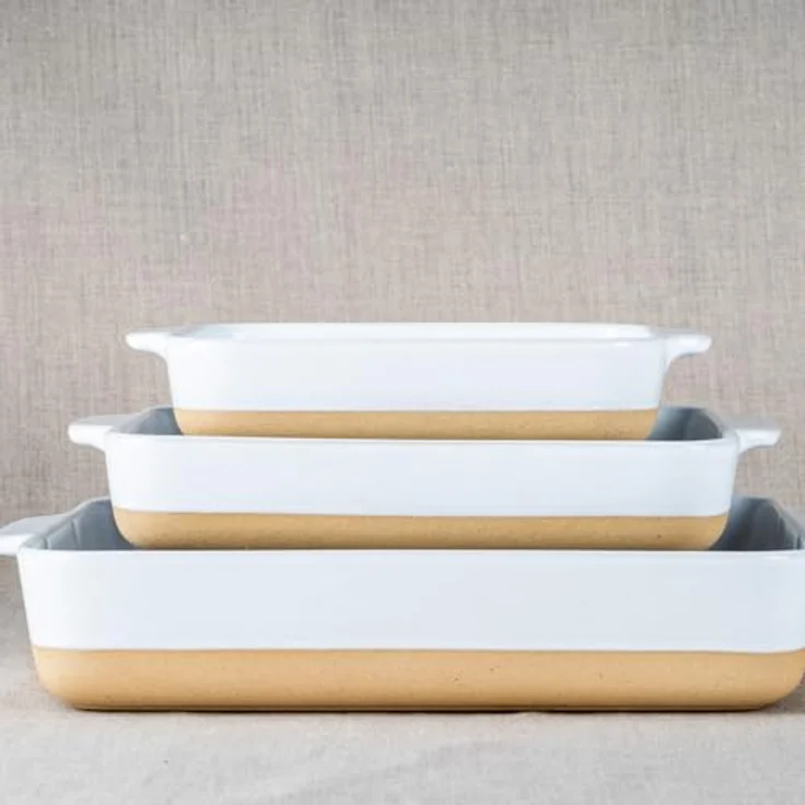 Lurch Terra Nova Ofenform M, Keramik 29,8x20,7x5,1cm, weiß/creme, Temperaturbeständig bis 250°C, leicht zu reinigen, 1300 ml Volumen – Bild 2