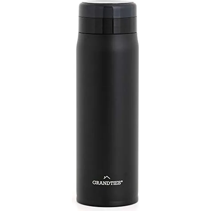 Grandties 600 ml Leichte Isolierte Trinkflasche mit Sieb für Sie & Ihn Hochwertige Trinkflasche Edelstahl Doppelwandige Thermoskanne Hält Ihre Lieblingsgetränke Heiß oder Kalt, Überall und Jederzeit