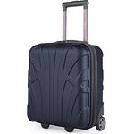 suitline Kleiner Koffer 45x36x20 cm, Easyjet Freigepäck Underseat Handgepäck, Bordgepäck Trolley leicht, 30 Liter, ABS Hartschale, Dunkelblau