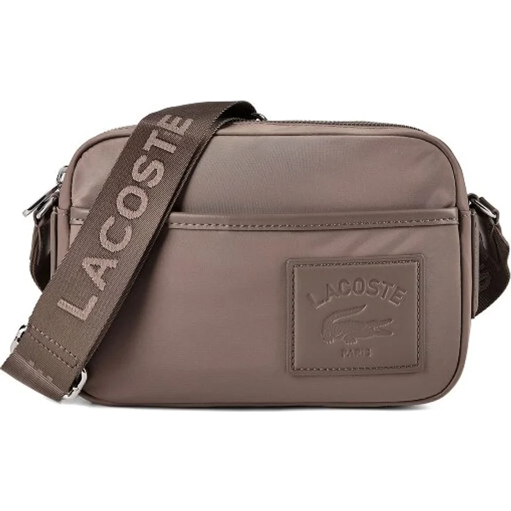 Lacoste Lacoste Classics Umhängetasche, grau, 100% Polyamid, 23 cm x 6 cm x 15 cm