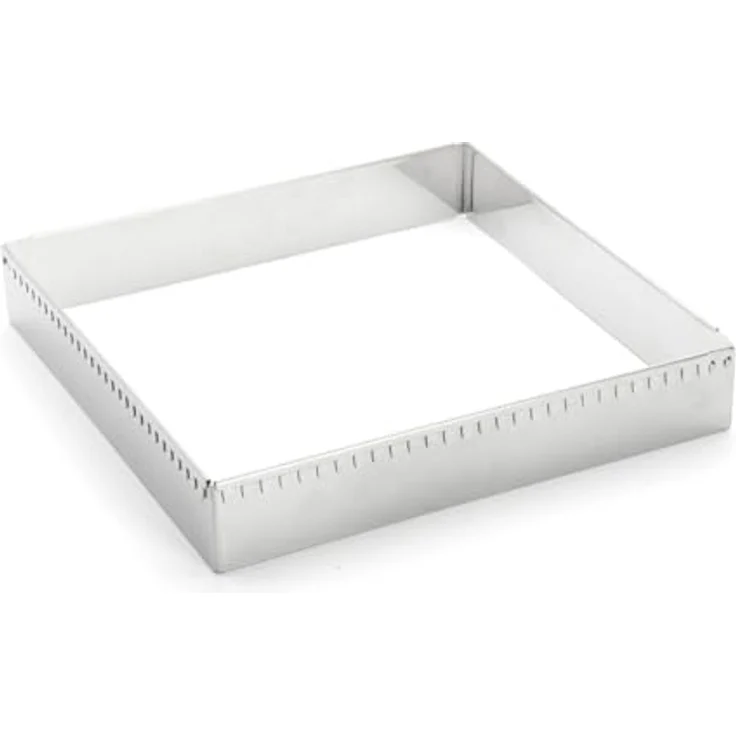 de Buyer Patisserie Rahmen, erweiterbarer Backrahmen aus Feder-Edelstahl, quadratisch 30-57 cm, wasserdicht, Silber – Bild 2