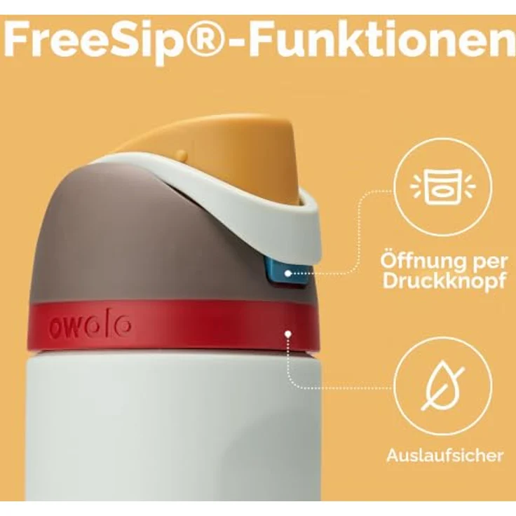 Owala FreeSip Isolierte Edelstahl Trinkflasche mit Strohhalm, 710 ml – BPA-frei, auslaufsicher, optimal für Sport und Outdoor, Boneyard – Bild 5