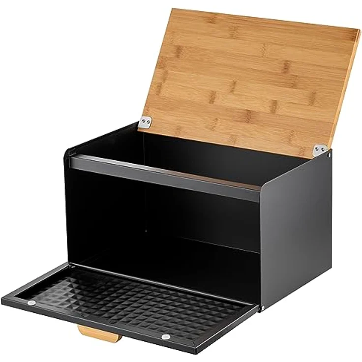 Florina 4C0062 Brotkasten, Steel, Schwarz – Bild 4