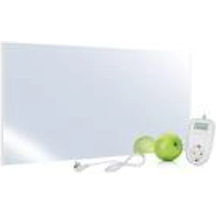UMBELLA® H580-SP Spiegel-Infrarotheizung 580W mit Thermostat TH10, Carbon-Crystal-Technologie, flache Wandheizung mit Spiegelglas, stilvolles 2-in-1 Design