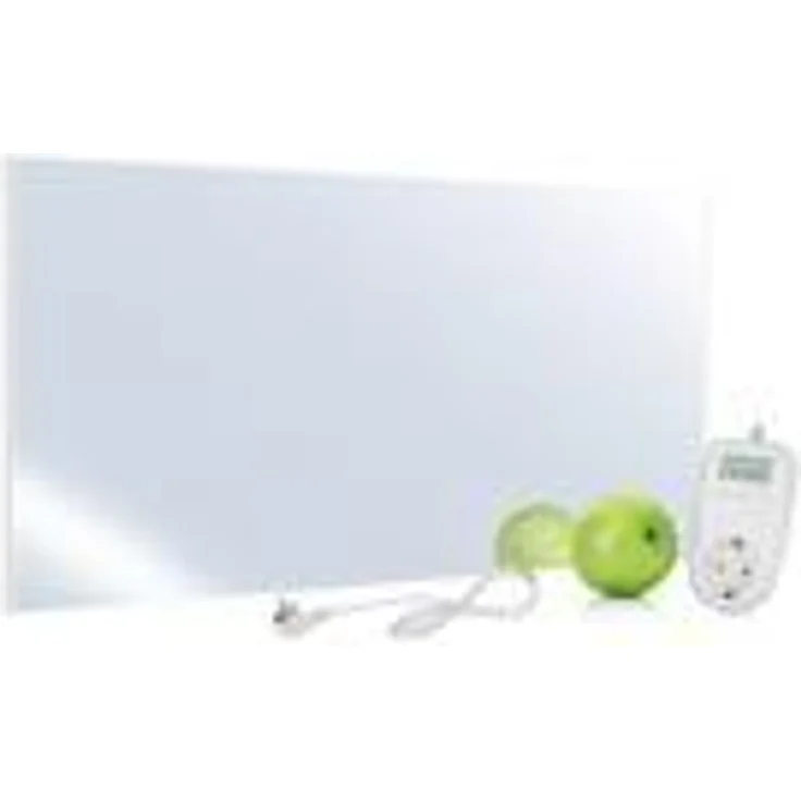UMBELLA® H580-SP Spiegel-Infrarotheizung 580W mit Thermostat TH10, Carbon-Crystal-Technologie, flache Wandheizung mit Spiegelglas, stilvolles 2-in-1 Design