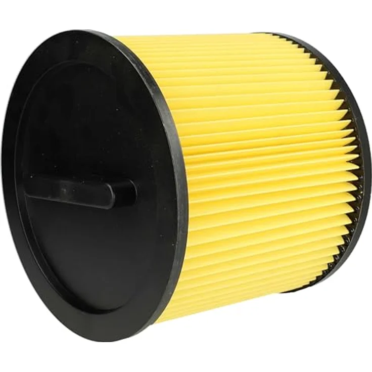 VHBW 4x Faltenfilter kompatibel mit Thomas Inox 1250s, 1445s, 1520 Plus, 1530, 1220, 1243 – Patronenfilter, Gelb Schwarz, abwaschbar, Set von 4 – Bild 4