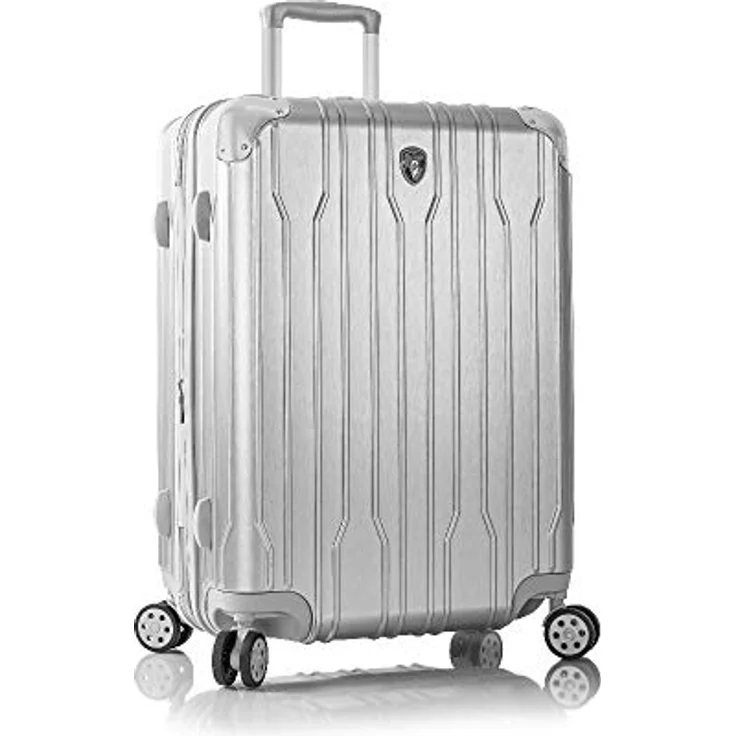 Heys Hartschalen-Trolley Xtrak, 66 cm, 4 Rollen, Reisegepäck Koffer mittel groß TSA Schloss Volumenerweiterung, Metall-Look – Bild 2