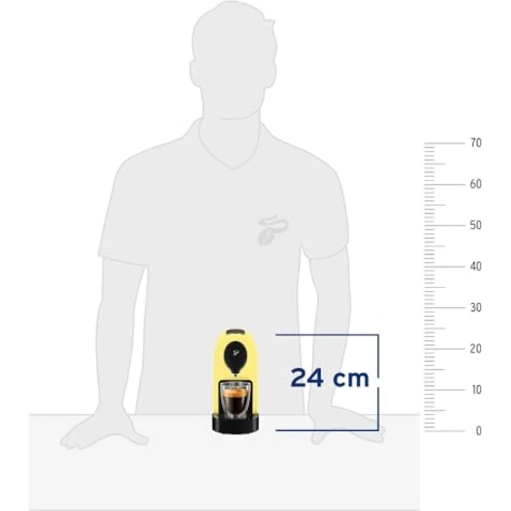 Tchibo Cafissimo „Pure plus“, Kapselmaschine inkl. 30 Kapseln für Caffè Crema, Espresso und Kaffee, 0,8l, 1250 Watt, Limited Edition Lemon Splash – Bild 4