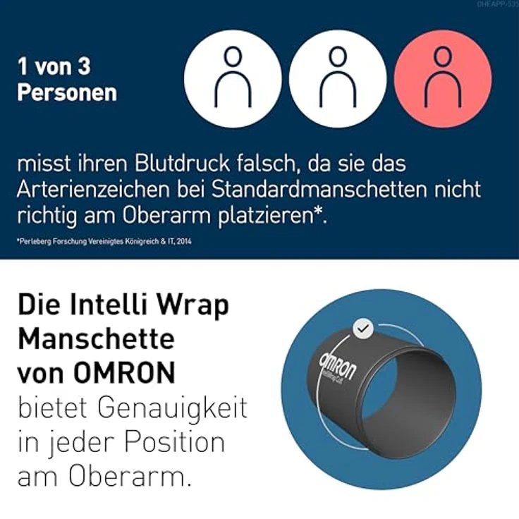 OMRON X7 Smart AFib Oberarm-Blutdruckmessgerät | Vorhofflimmern-Screening | Intelli Wrap Manschette 22–42 cm | kostenlose App – Bild 4